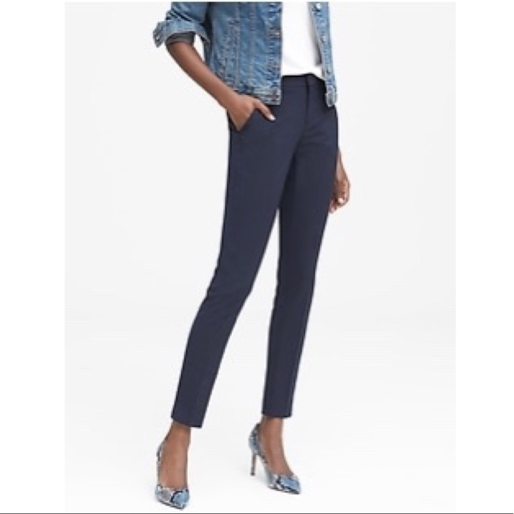 Banana Republic Hampton Fit Navy Blue Pant - Picture 2 of 8
